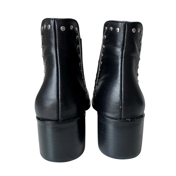 Steve Madden Cade Black Leather Studded Chelsea Ankle Bootie Women's Size 9 - Picture 5 of 11